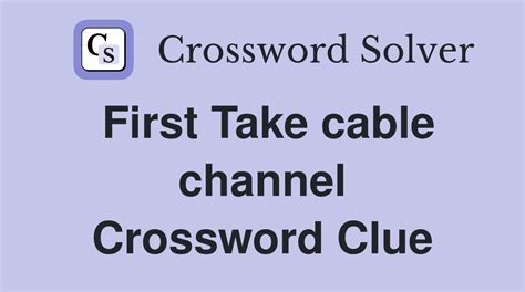 cable chanel inits|Old cable TV inits Crossword Clue.